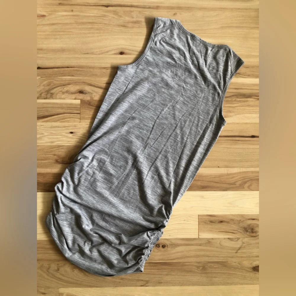 Lululemon In The Flow Grey Ruched Tank Dress - Picture 7 of 12